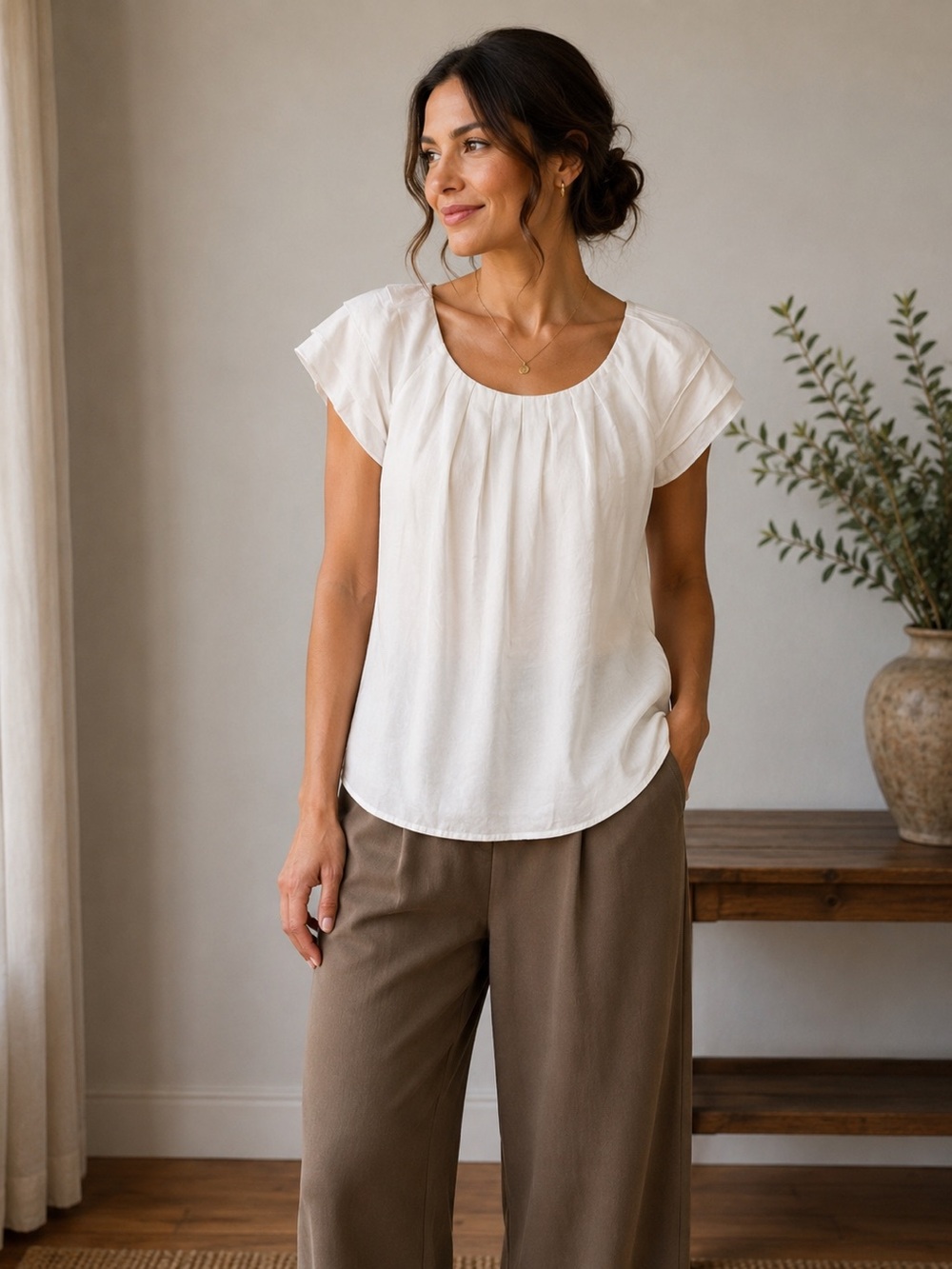 Violet & Claire White Blouse